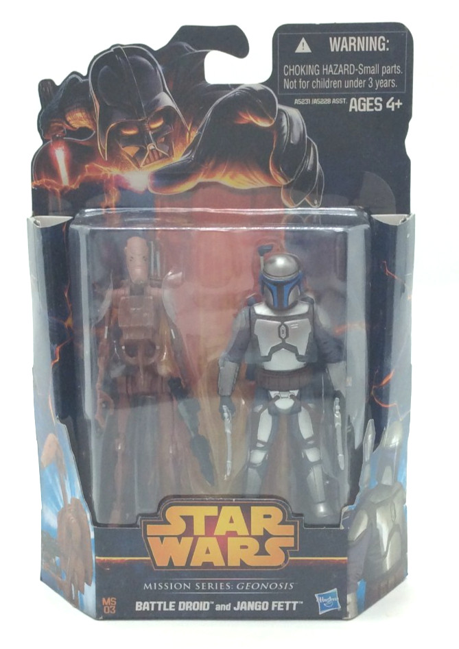 Hasbro Star Wars Mission Series MS03 BATTLE DROID & JANGO FETT Action Figure