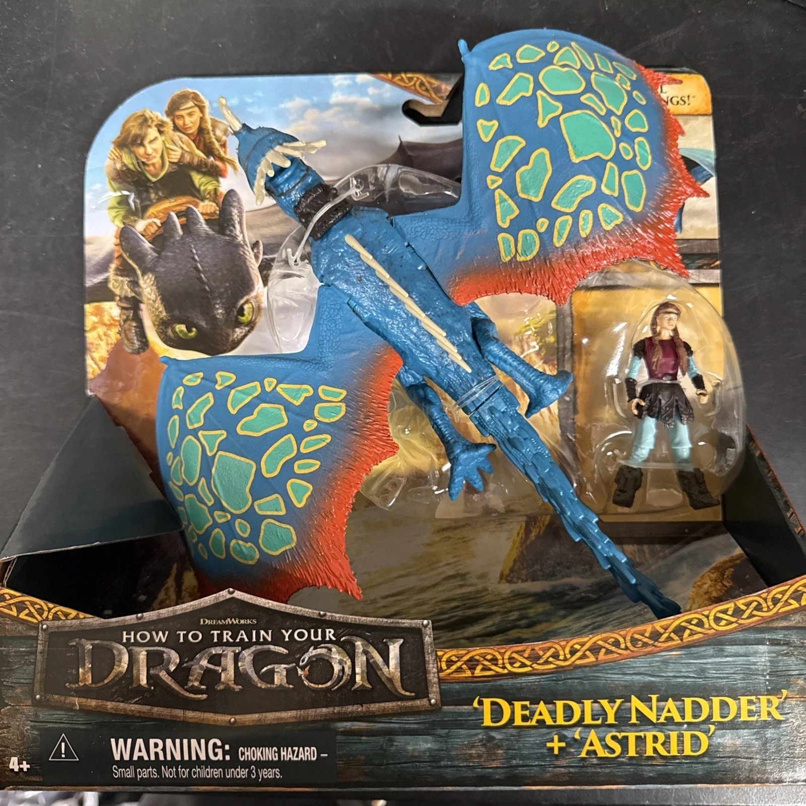 How To Train Your Dragon DEADLY NADDER And ASTRID Viking Duo Figures Ships Fast