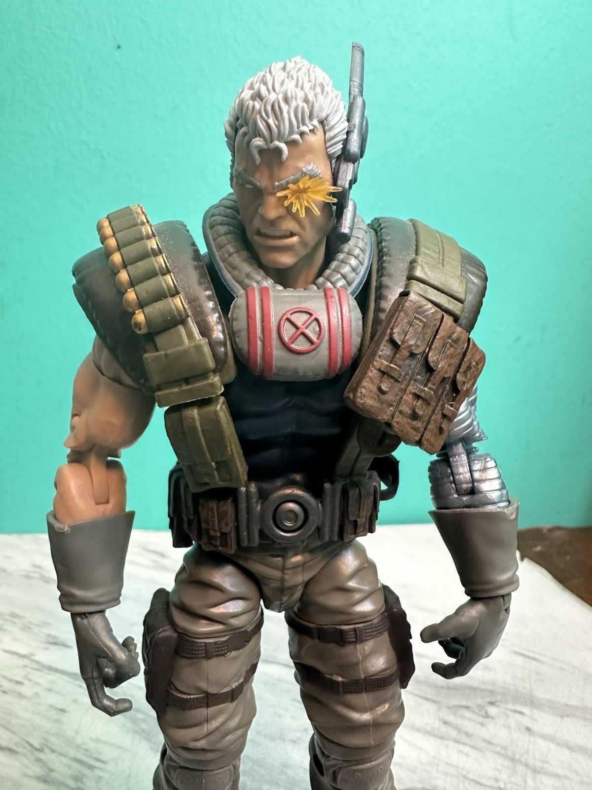 Cable X-Men Marvel Legends 6&Prime; Action Figure Sasquatch BAF Wave Loose Complete