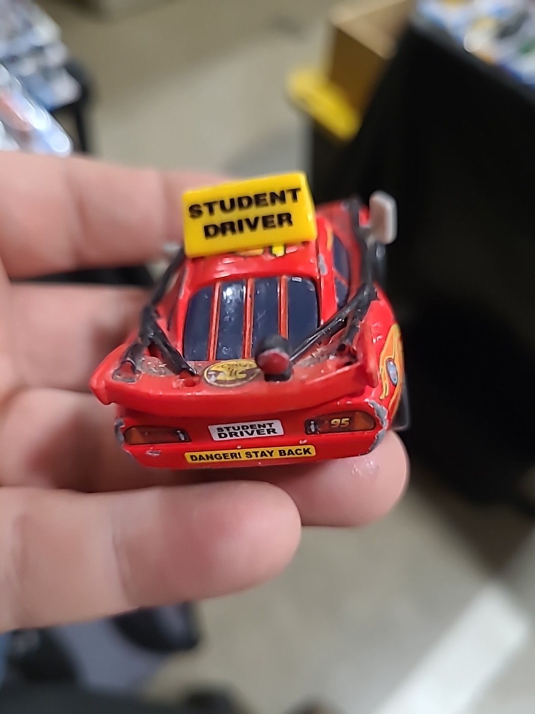 lightning mcqueen Student Driver Broken Driver Mirror