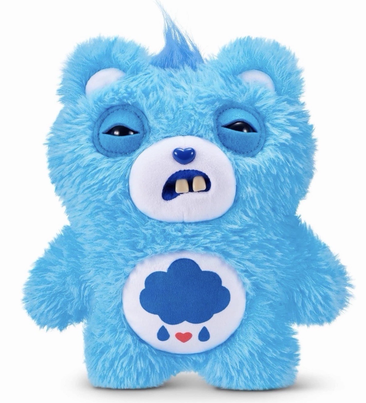 New Zuru Fuggler Care Bears Grumpy Bear 9&Prime; Plush Doll Collectible Funny Ugly