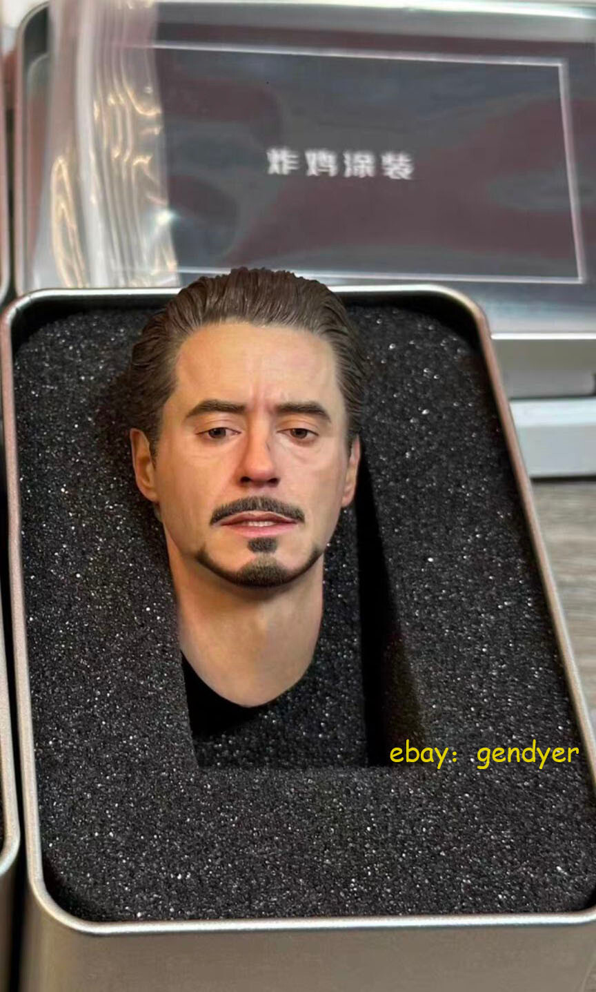 Rare Sixth star Studio Marvel Robert Downey Jr. Iron Man Head Sculpt Speech Ver