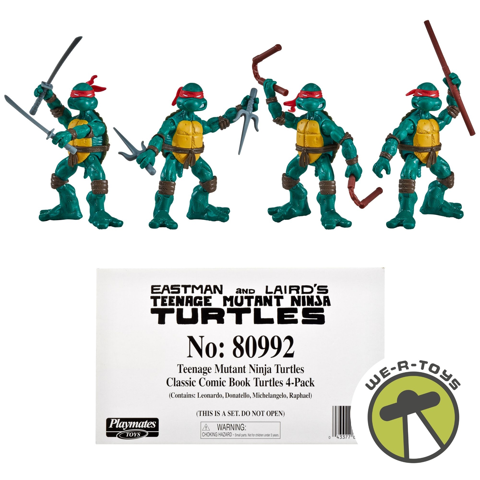 Teenage Mutant Ninja Turtles TMNT Classic Comic Book Series Turtle 4 Pack Figure