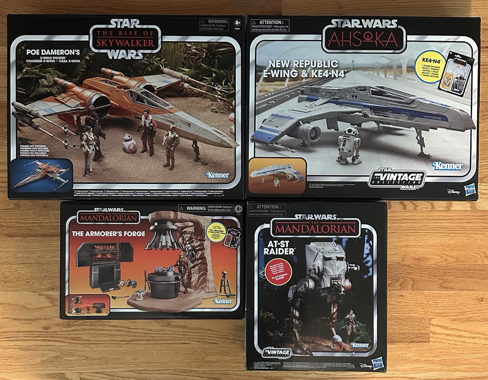 Star Wars Vintage Collection Lot Ship Ahsoka Poe X-wing Mandalorian AT-ST