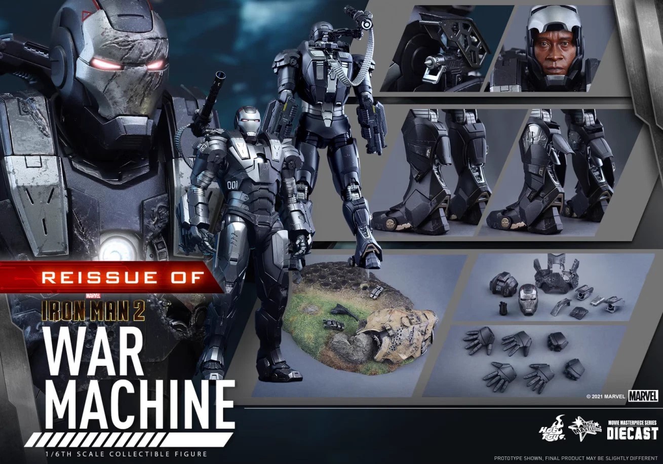 NEW Hot Toys MMS331 D13 Iron Man 2 Diecast War Machine Reissue 1/6 Figure