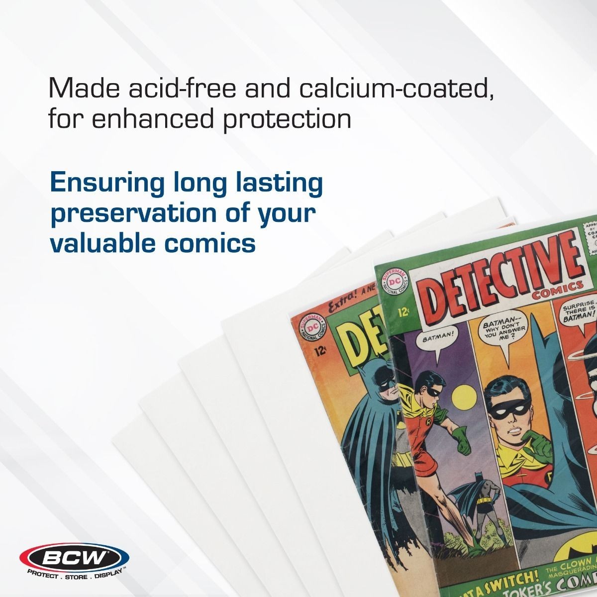 100 Pack – BCW Silver Age Comic Book Backer Boards Acid Free 24PT 7&Prime; X 10 1/2&Prime;