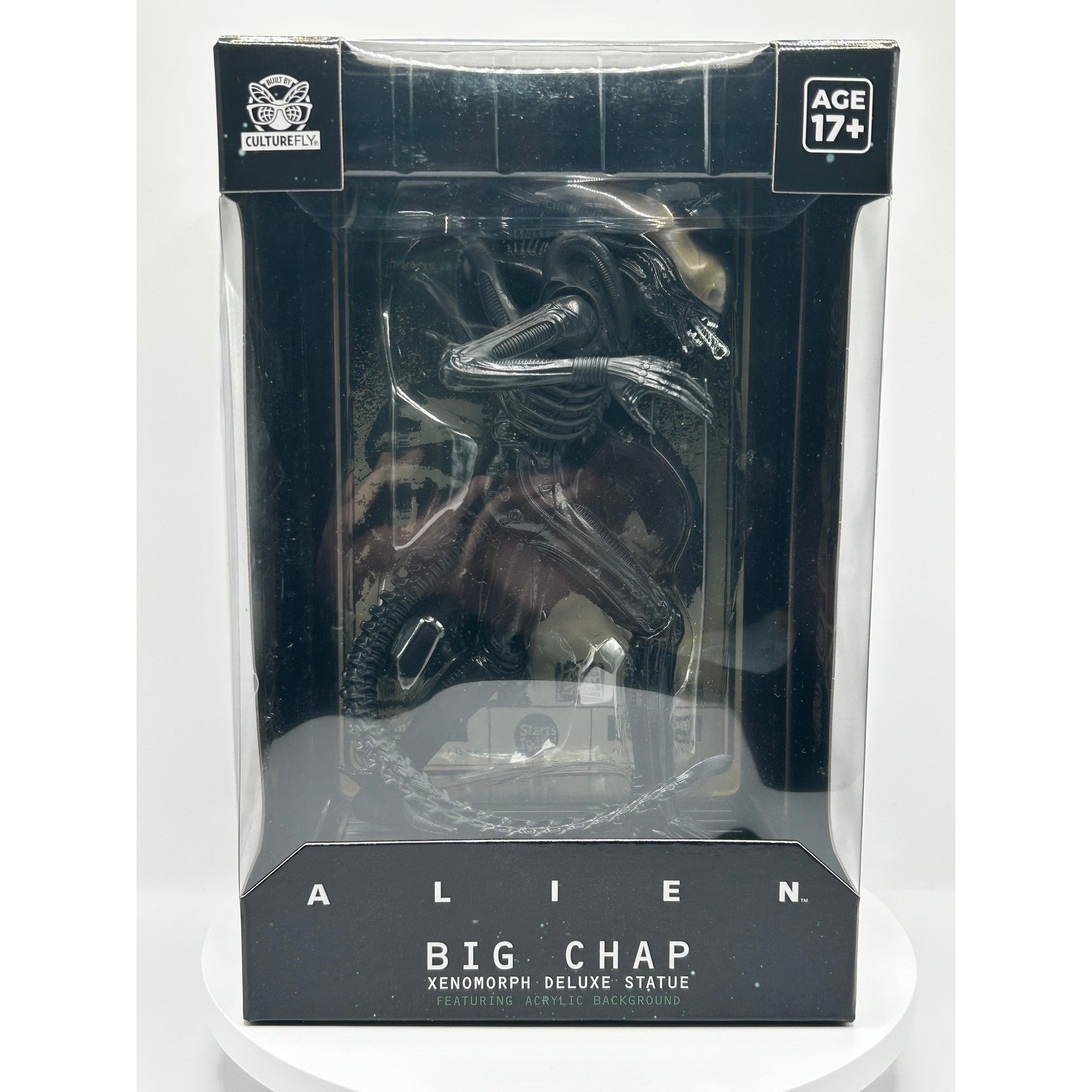 CultureFly Alien Big Chap Xenomorph 9&Prime; Deluxe Statue Vinyl Acrylic Display. New