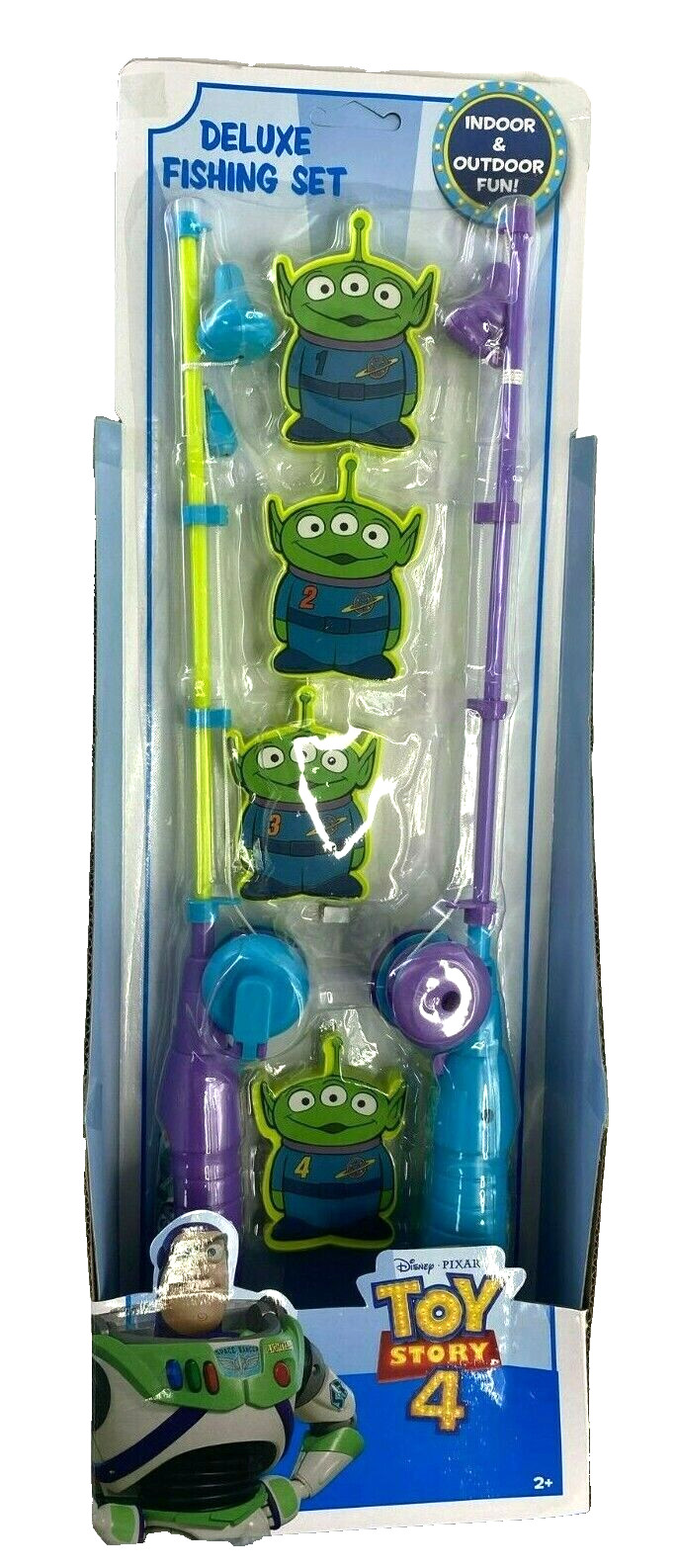 Disney Toy Story 4 Fishing Poles Indoor & Outdoor Aliens Deluxe 2 Pair Set