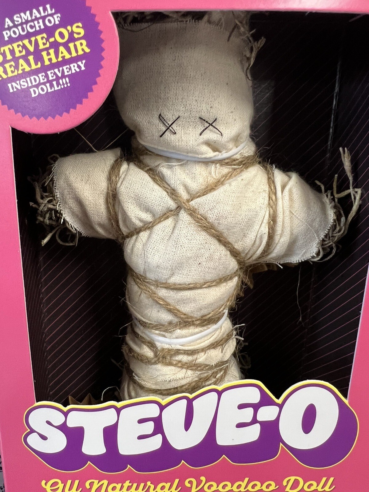 Liquid Death All Natural Steve-O Voodoo Doll w/Real Hair! LIMITED Sold Out!
