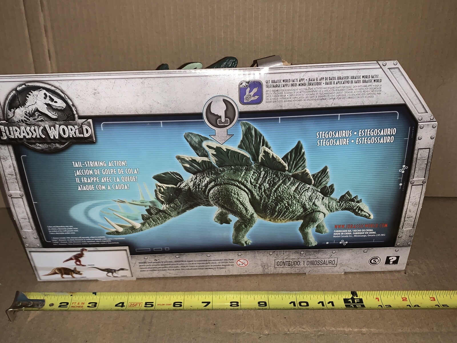 Jurassic World Action Attack Stegosaurus Strike Action Dinosaur New