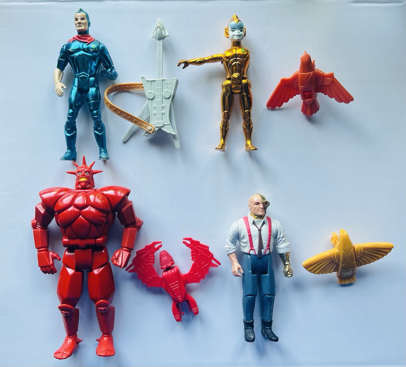 Silverhawks Vtg 1986 Action Figures Lot (4) Telepix