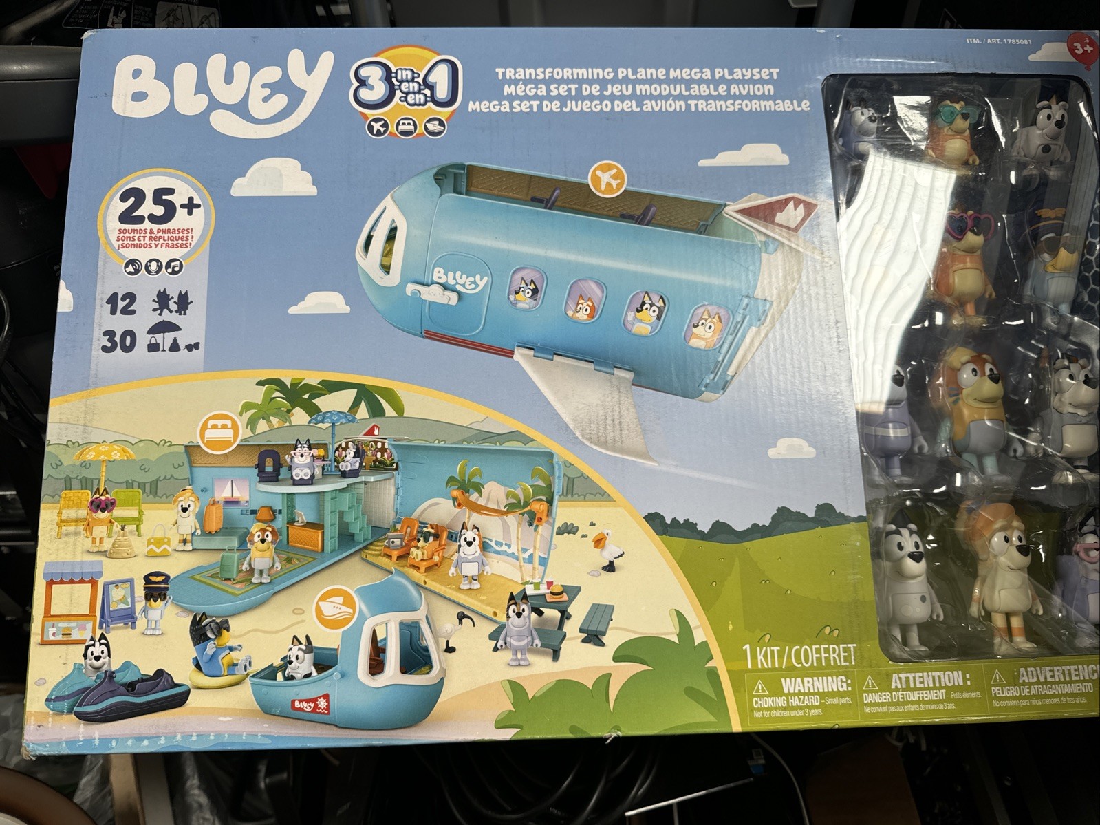 Bluey&rsquo;s 3-IN-1 Transforming Plane Mega Playset Ultimate Family Trip 42 Pieces