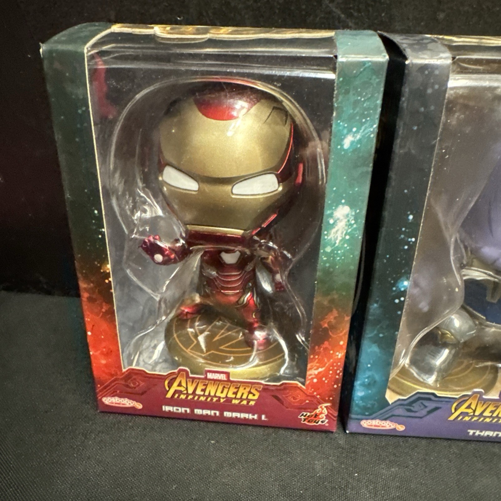 Marvel Avengers Infinity War Thanos and Iron Man 4&Prime; In Bobble Figures Cosbaby