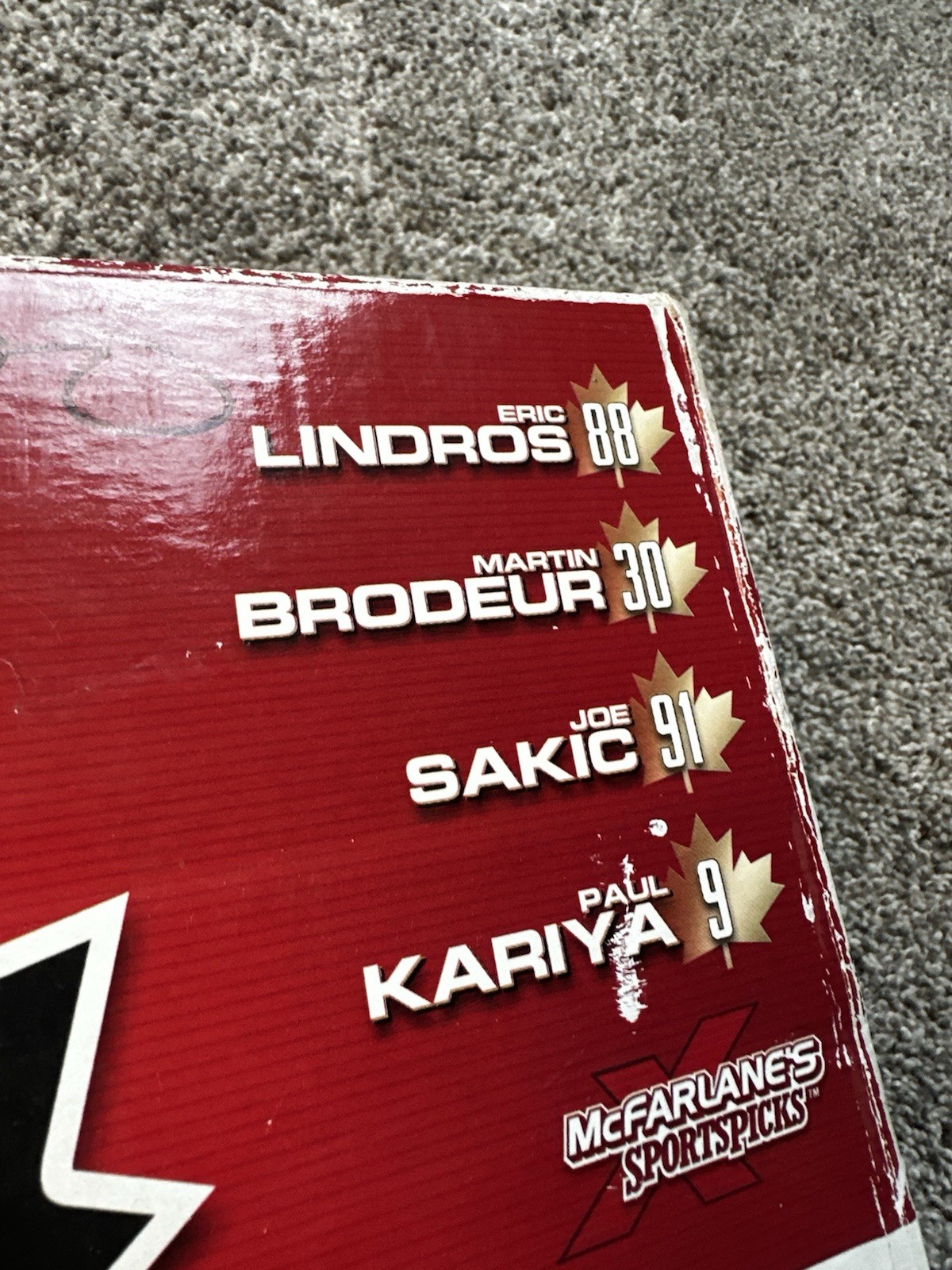 Team Canada Olympic Hockey McFarlane Figures – Set of 4 – Lindros Brodeur Sakic