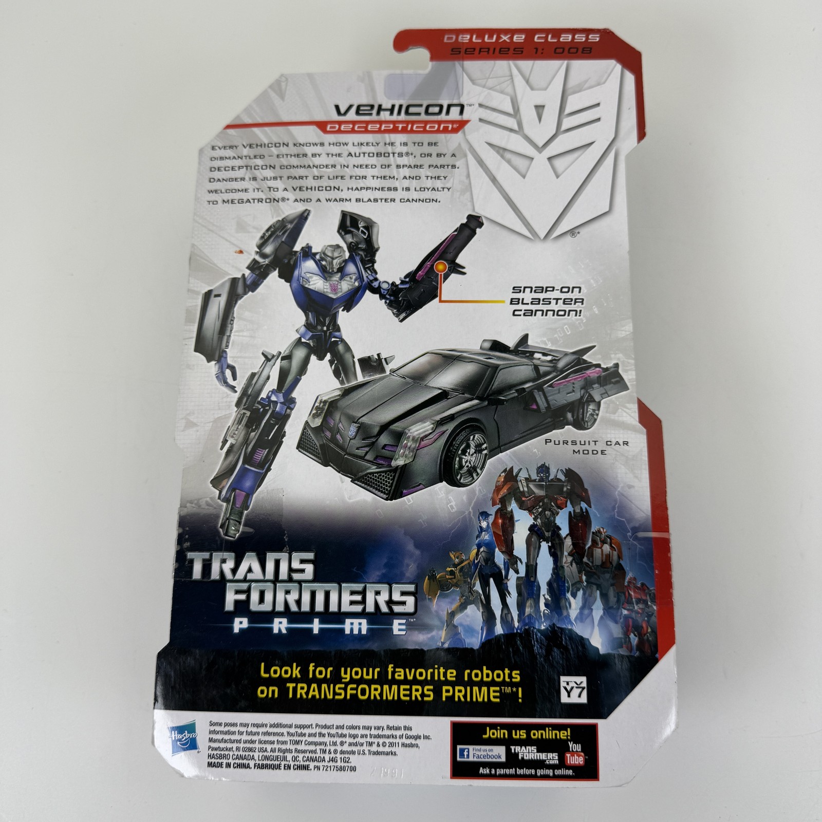 Transformers Prime Vehicon Decepticon Robots In Disguise Deluxe Class Hasbro New
