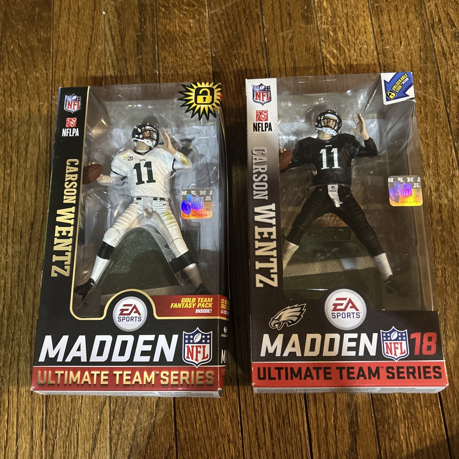 Carson Wentz Philadelphia Eagles McFarlane Madden Action figures lot of2 *Read*