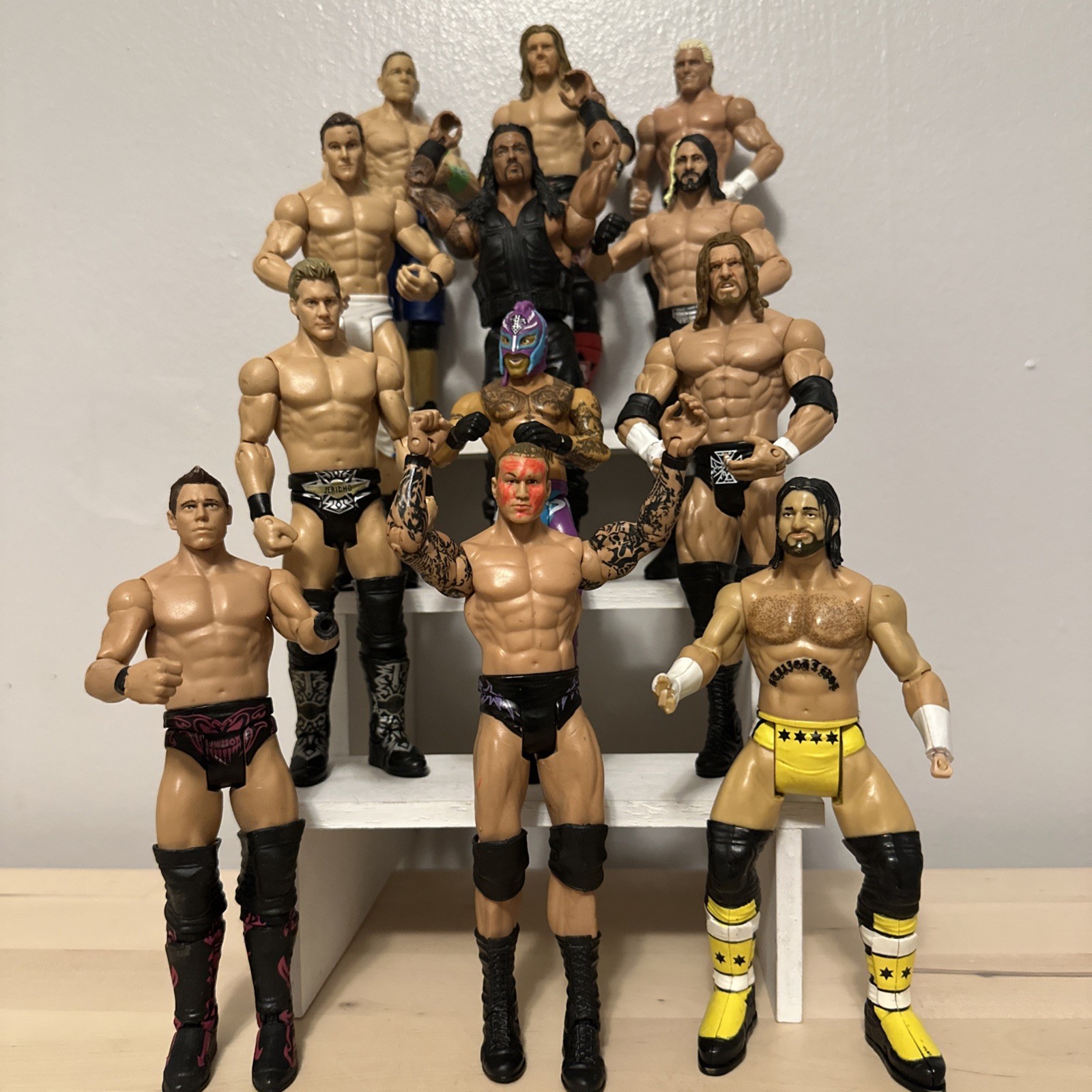 WWE MATTEL Basic Roman Reigns Edge John Cena CM Punk Rey Mysterio Lot Of 12