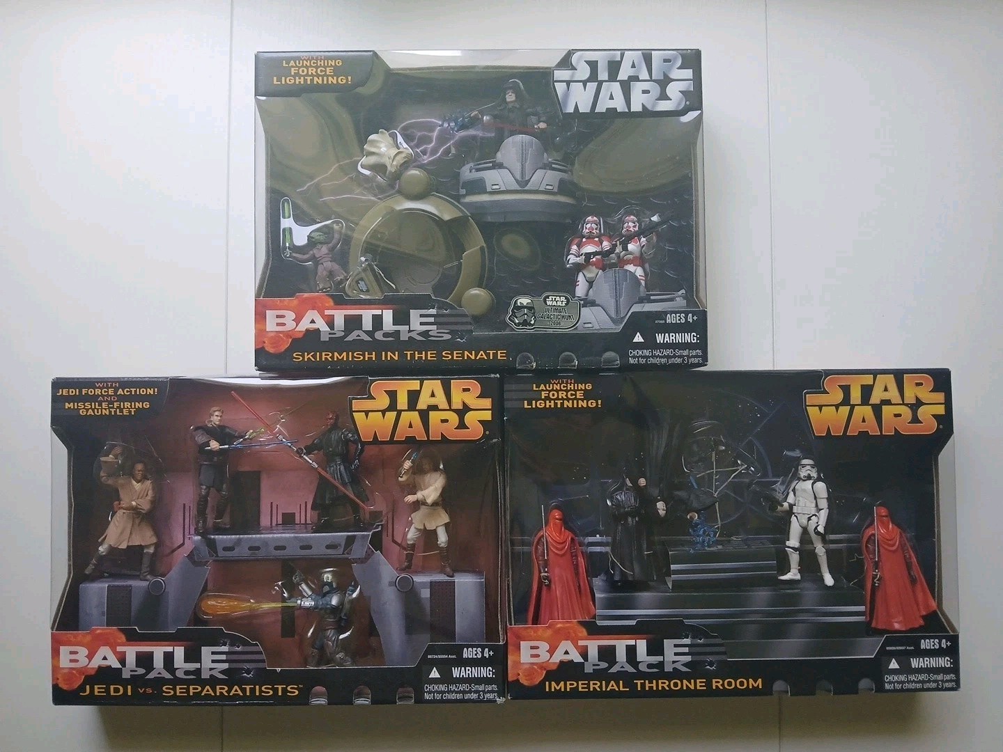 Star Wars Hasbro 2005, 2006 BATTLE PACKS Sealed New Lot of 3