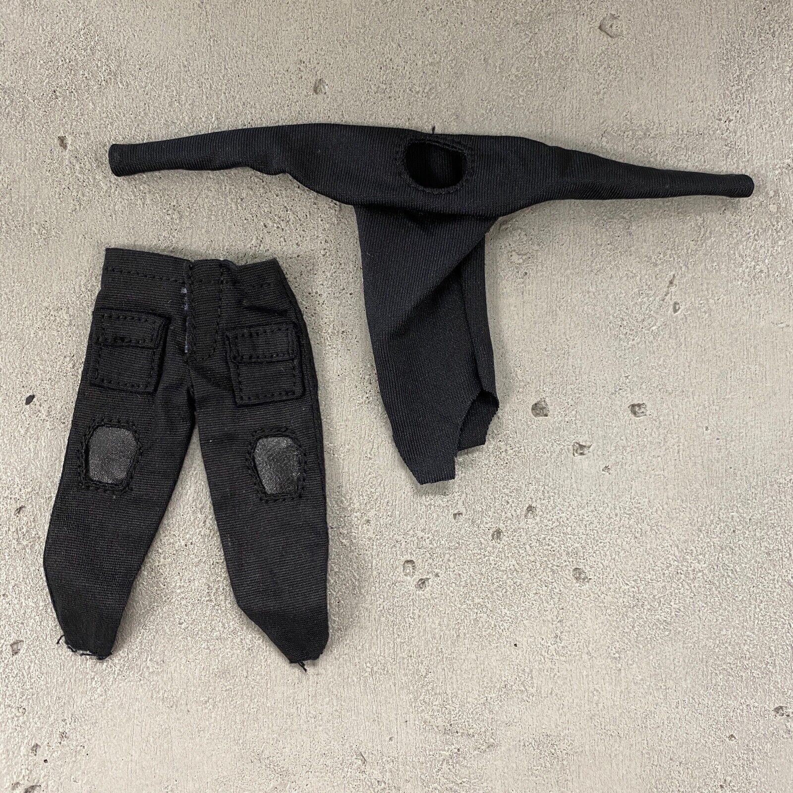 PB-PN-SET: 1/12 Black compression shirt & tactical pants for 6&Prime; muscular body