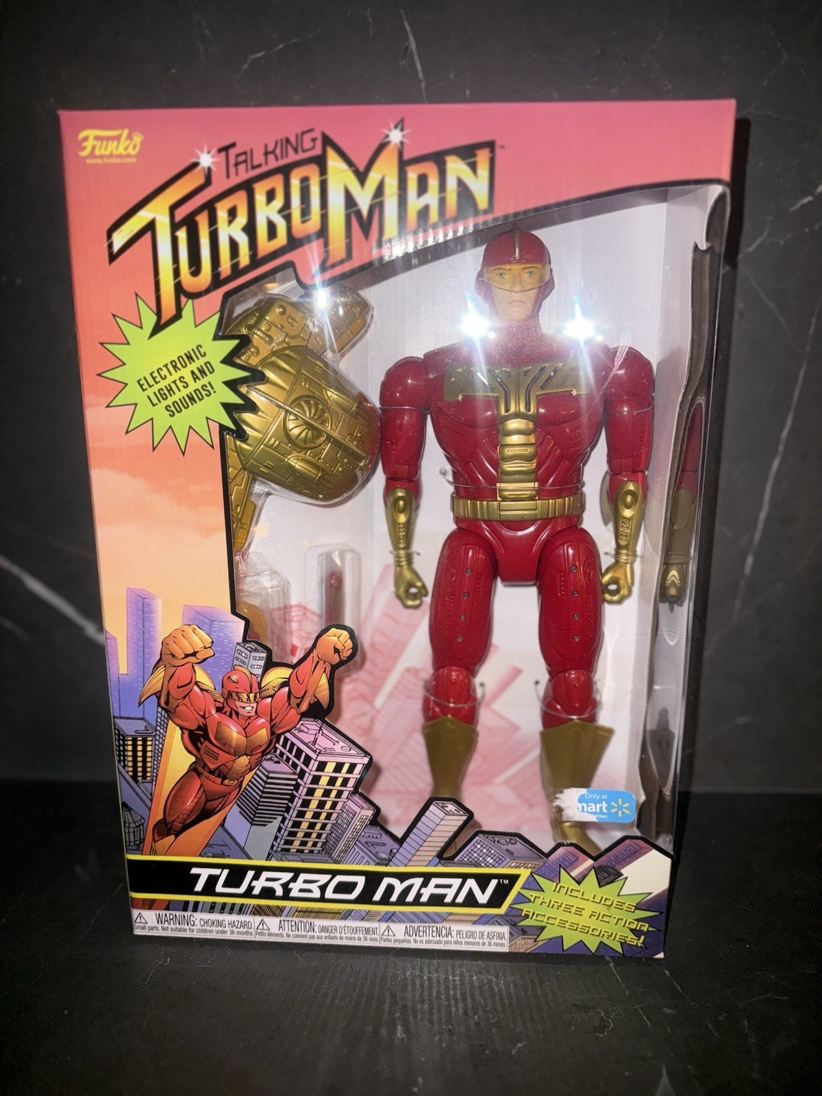 Turbo Man Deluxe 13 1/2 Inch Fully Posable – Jingle All The Way! Mint In Box