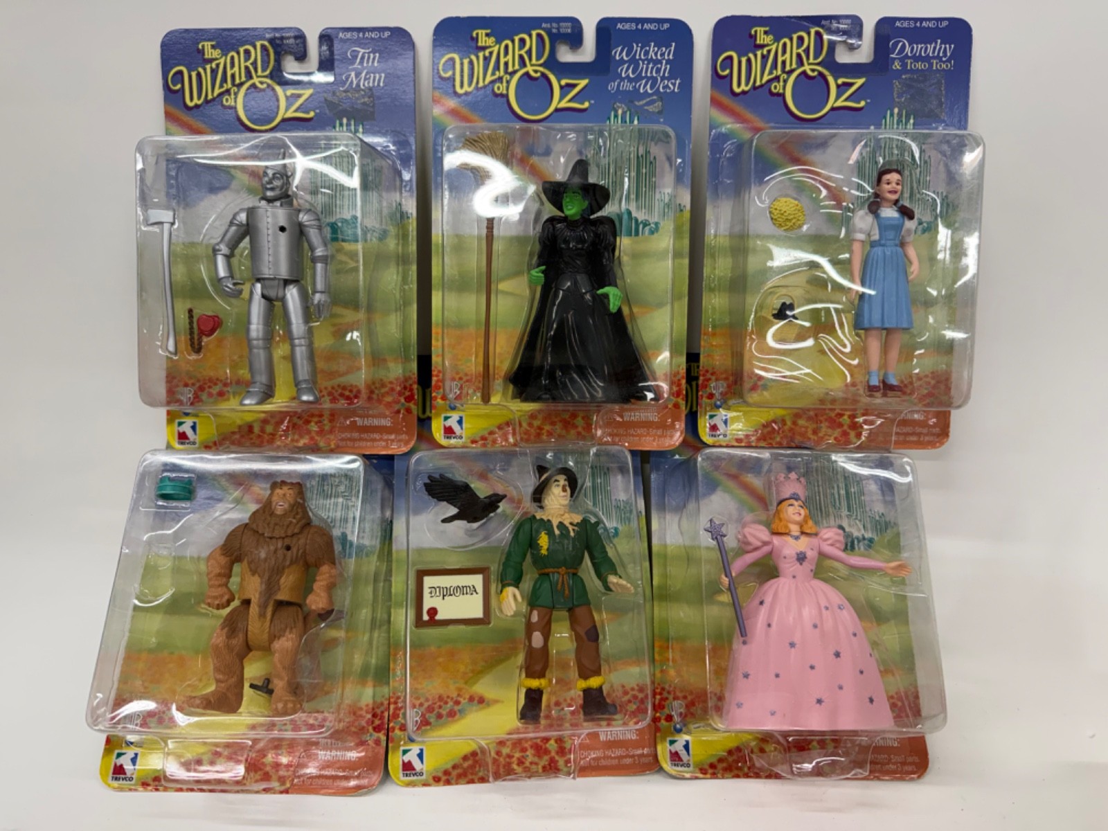 Wizard of Oz 1998 Trevco DSK Vintage Set of SIX 5&Prime; Figures NIB