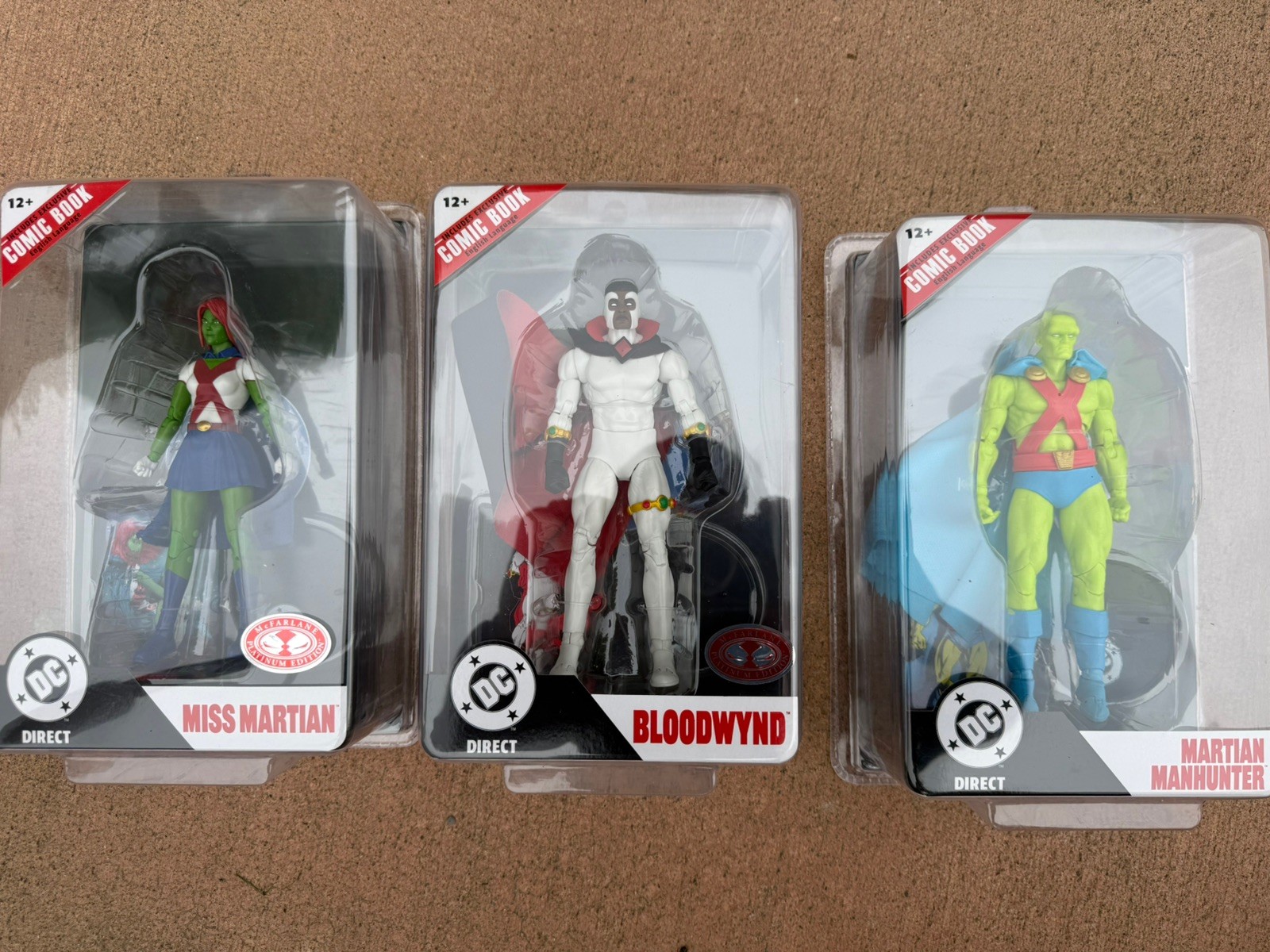 Mcfarlane Dc MULTIVERSE Martian Manhunter Bloodwynd And Miss Martian Figure Lot