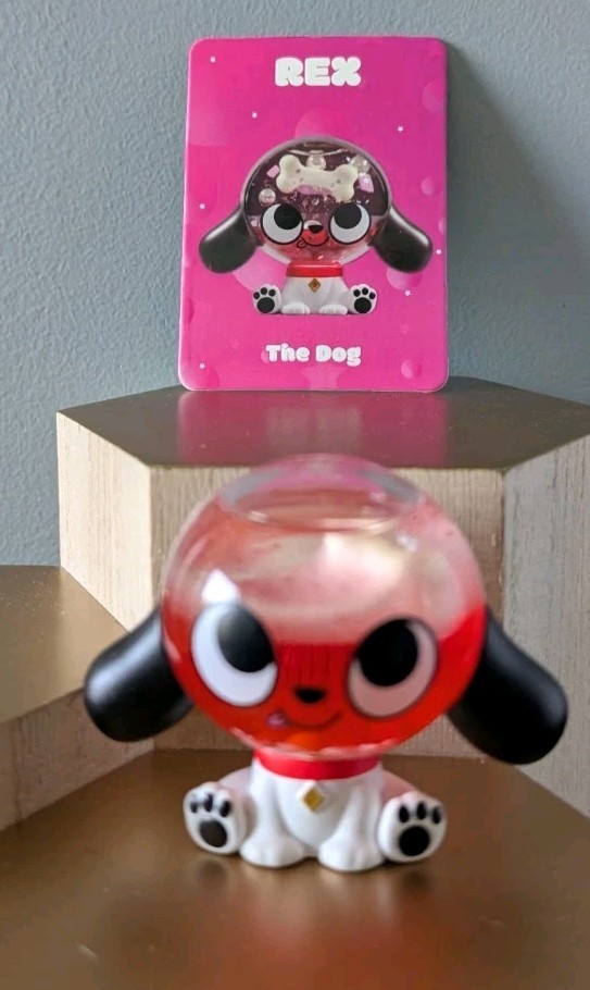 REX The DOG Kaleidos Creative Open Minded Vinyl Liquid filled W/BONE & Glitter