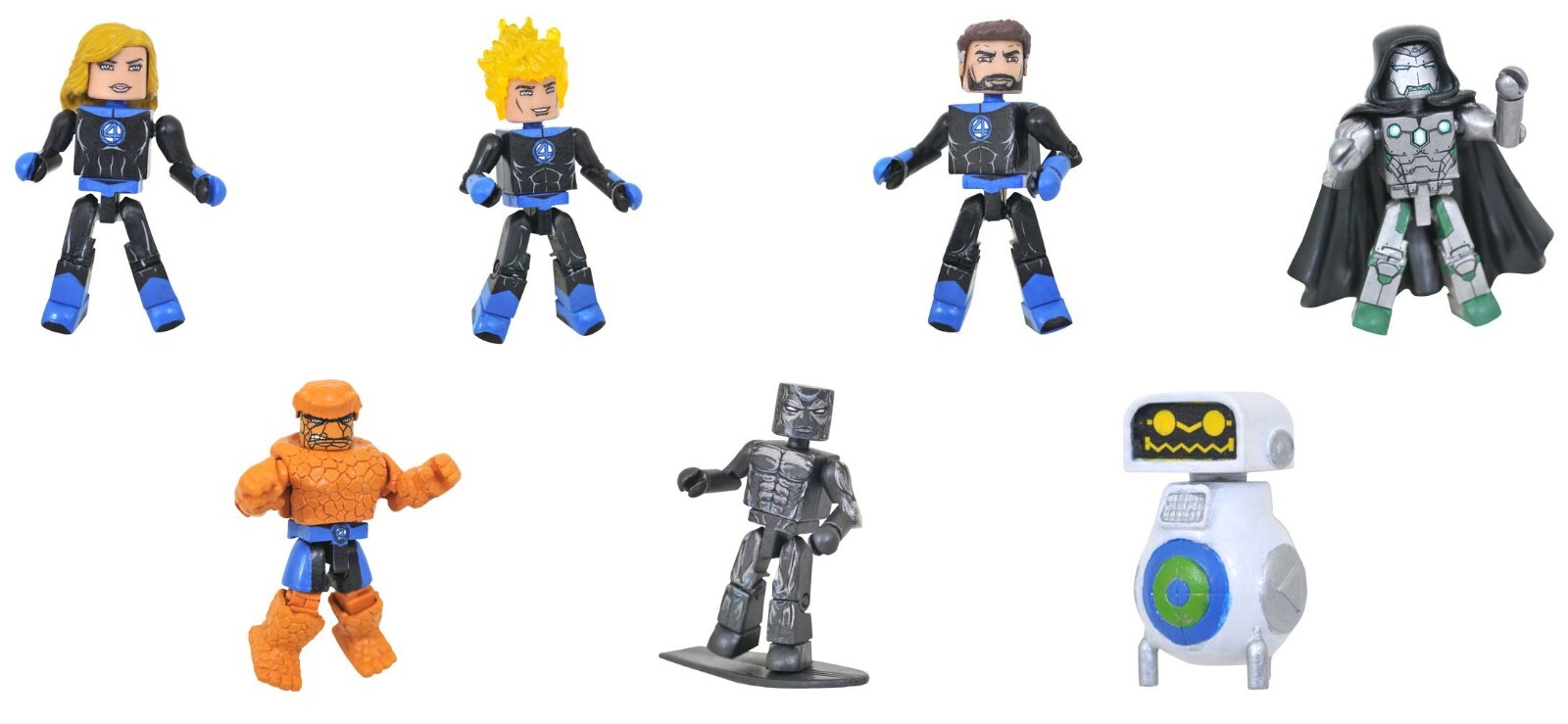 Diamond Select Marvel MiniMates FANTASTIC FOUR 6-Pack Deluxe Box Set • NEW