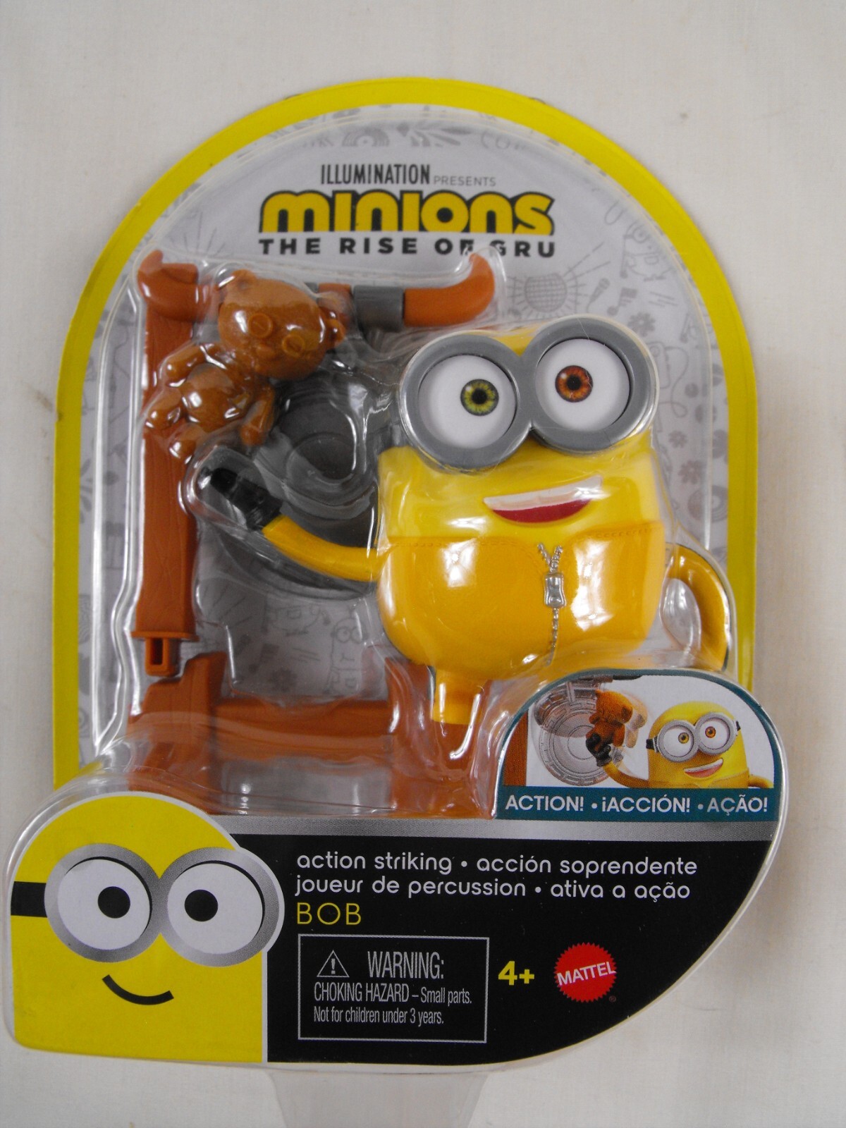 Minions The Rise of Gru Action Striking Bob Figure Illumination Mattel Brand New