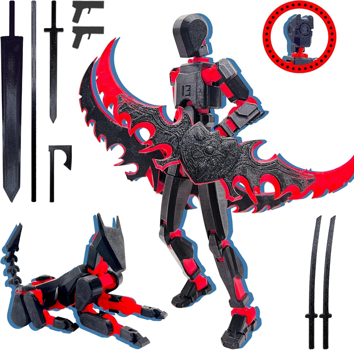 T13 3D Action Figure Set Assembly Completed,Dummy Robot Titan 13 Action Figur…