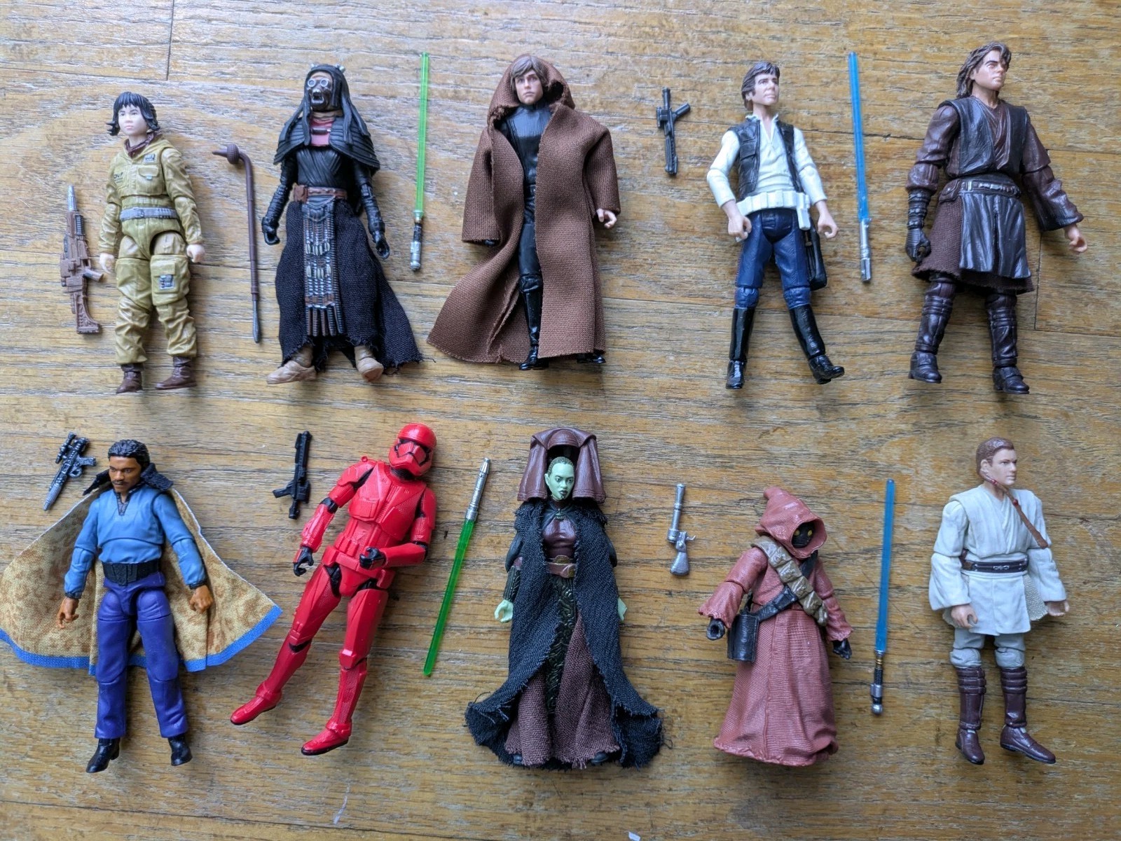 3.75 in. Lot of 10 Figures & Weapons Star Wars Vintage Collection, Black Series