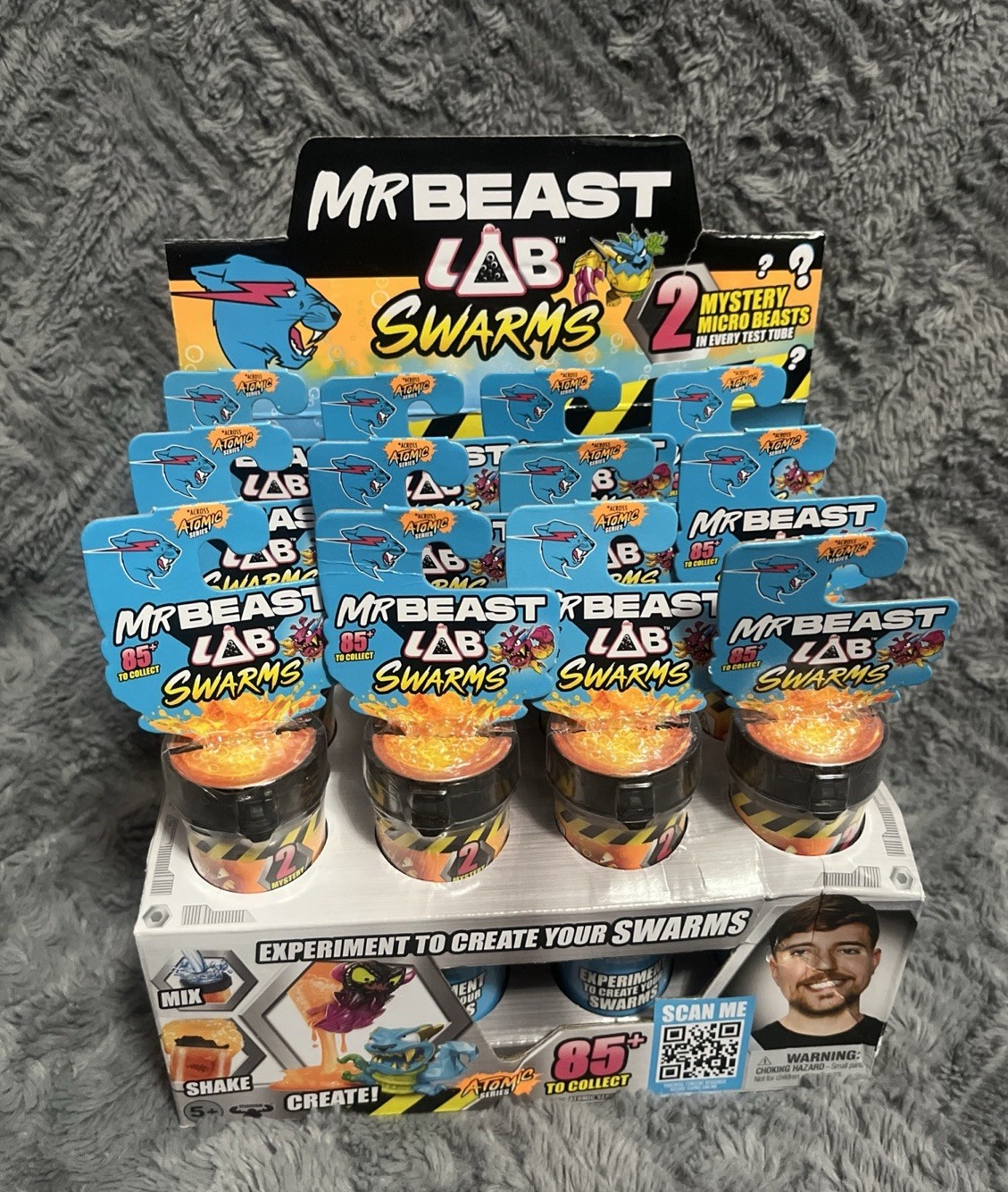 MR BEAST LAB Swarms Test Tubes-Atomic Series-2 Microbeasts/Tube. Chosen Randomly