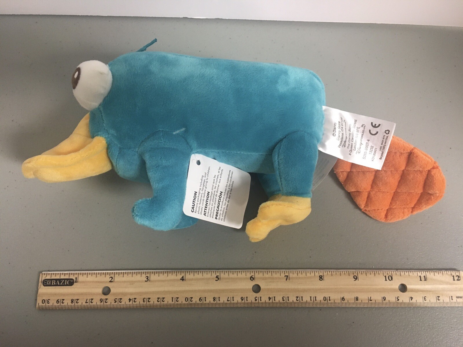 Disney 10” Perry Mini Bean Bag Plush – Phineas and Ferb – NEW with Original Tags
