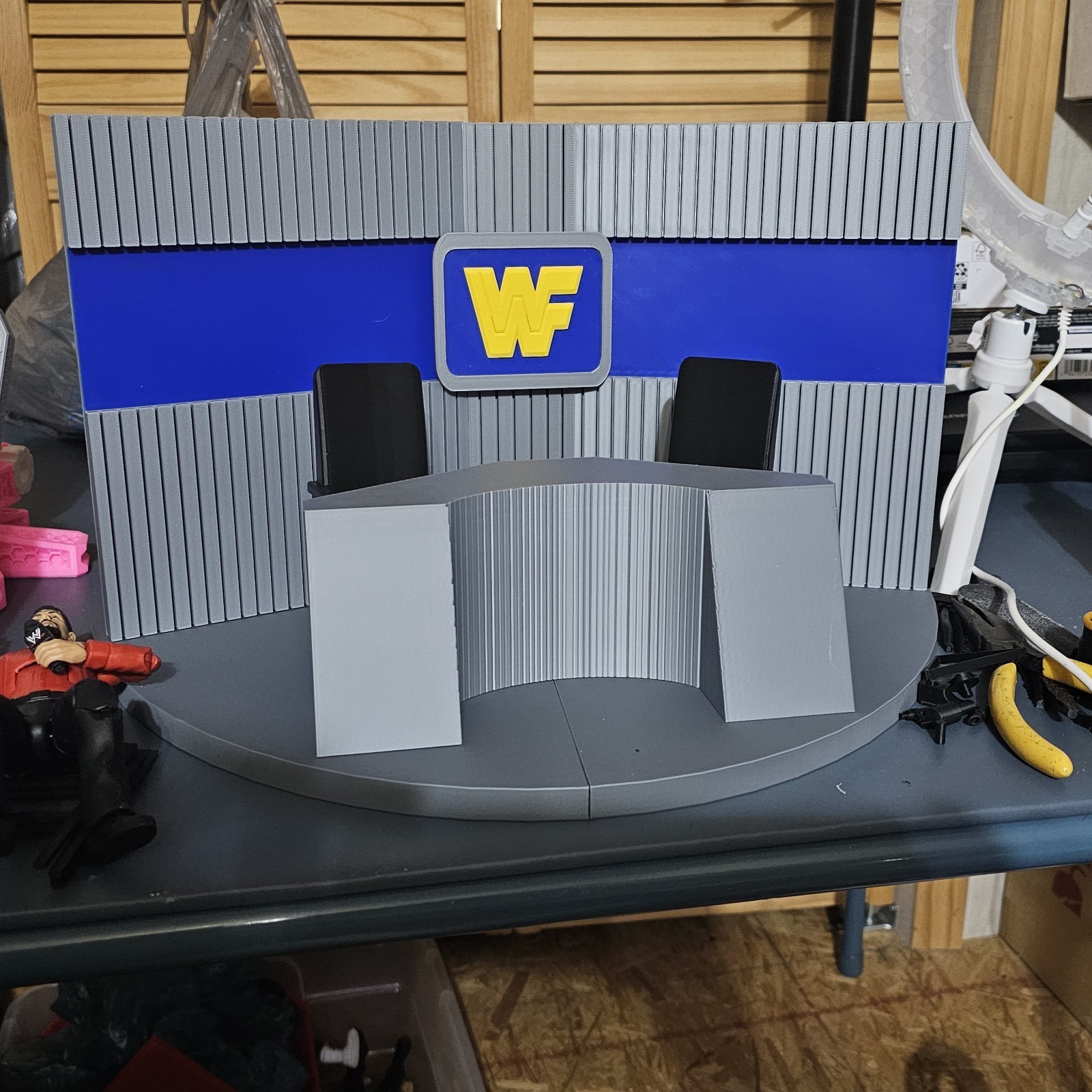 WWE Mattel WWF Prime Time Studio Diorama Display Accessory Set