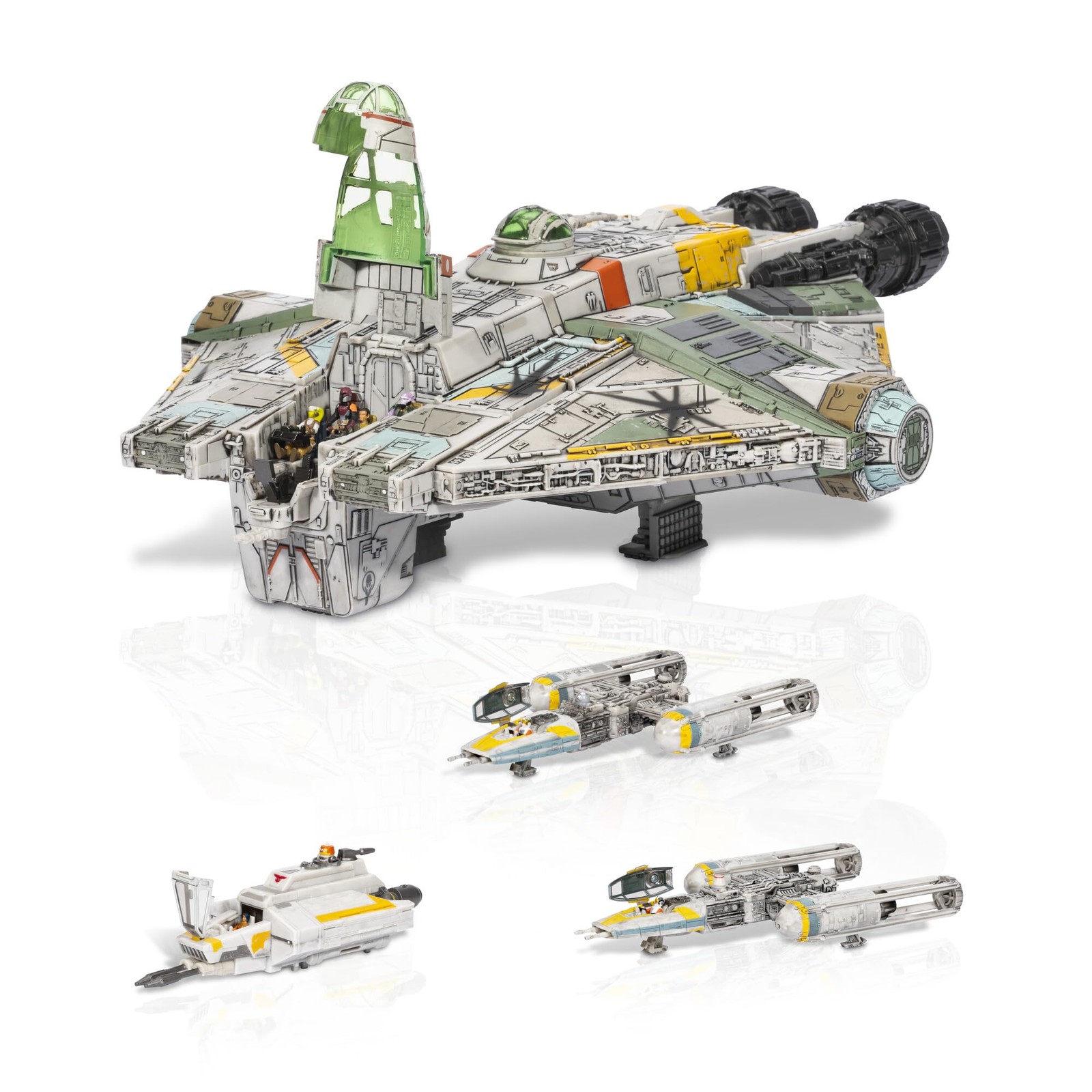 Star Wars Micro Galaxy Squadron Ghost Secret Mission Large Toy Vehicle Bundle