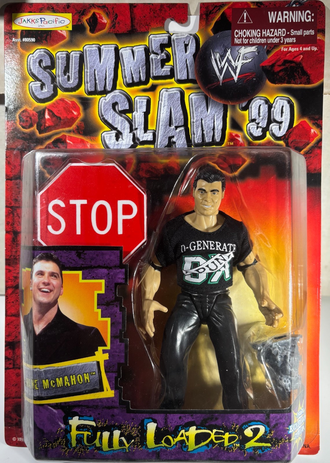 Jakks WWF Summerslam &rsquo;99 Fully Loaded Series 2 Shane McMahon Mint On Card WWE