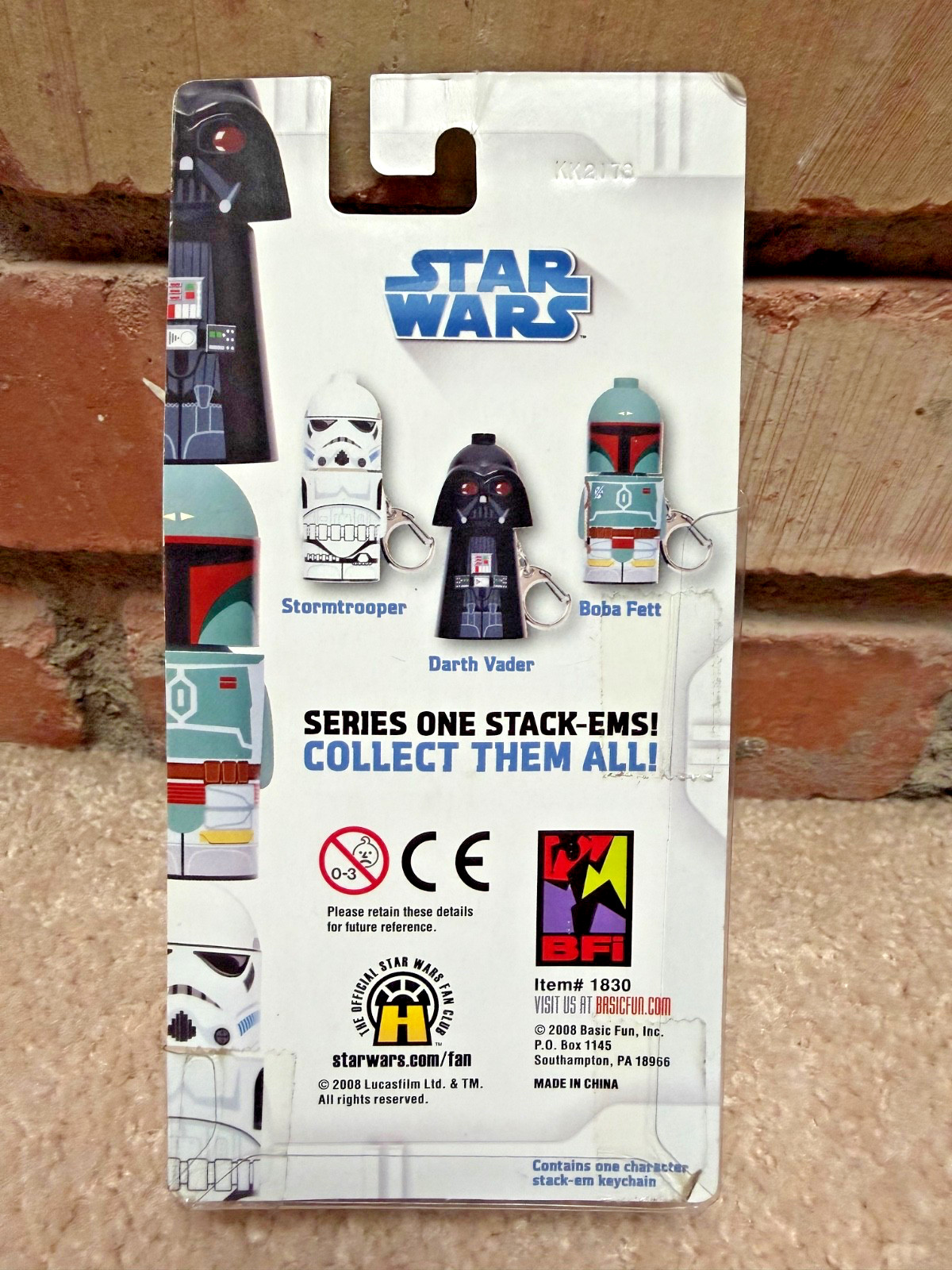 Star Wars Boba Fett (2008) Basic Fun Stack-Ems Keychain New in package!