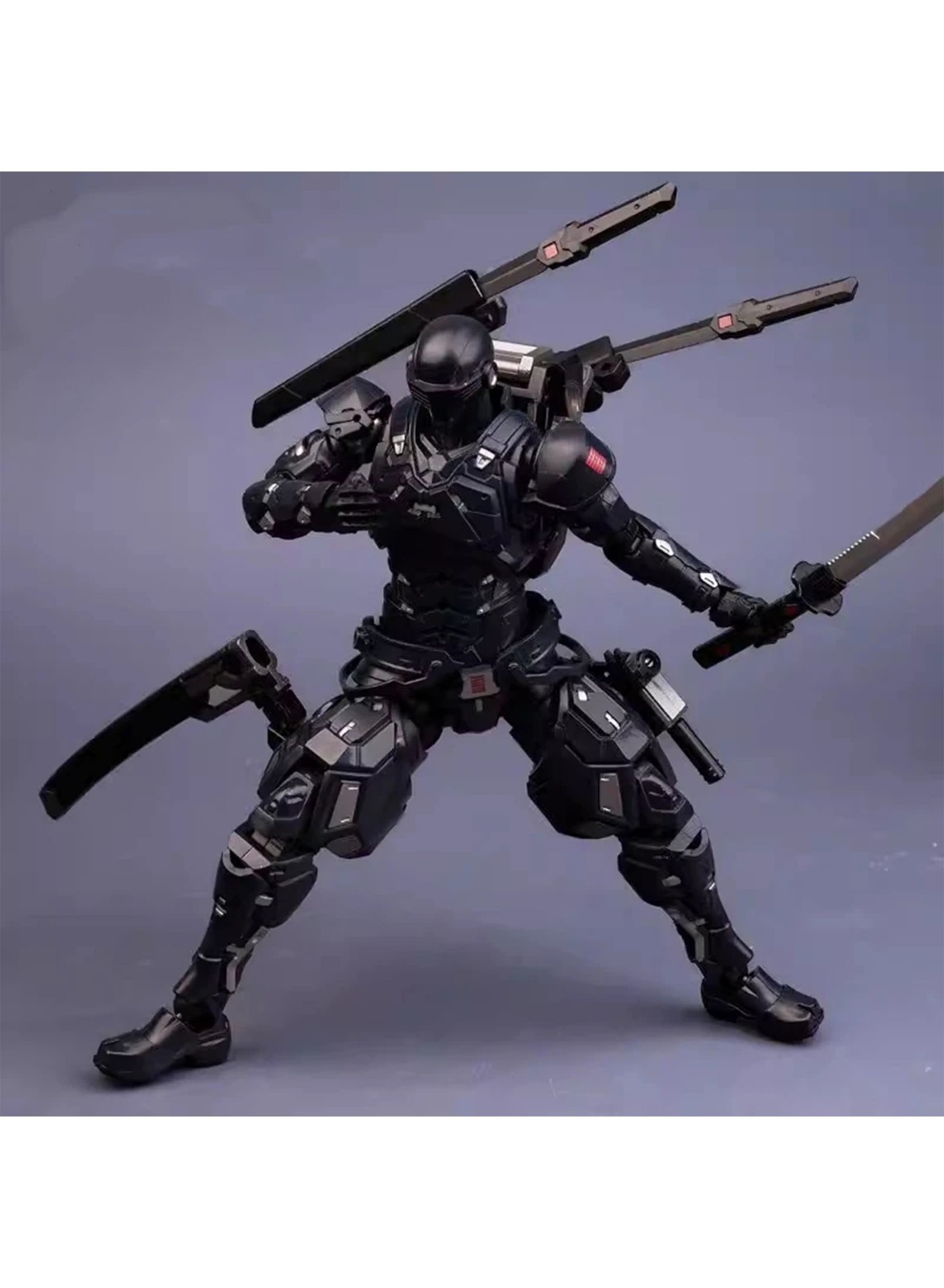 Black Warrior Mecha Ninja Action Figure 22cm – Collectible Toys