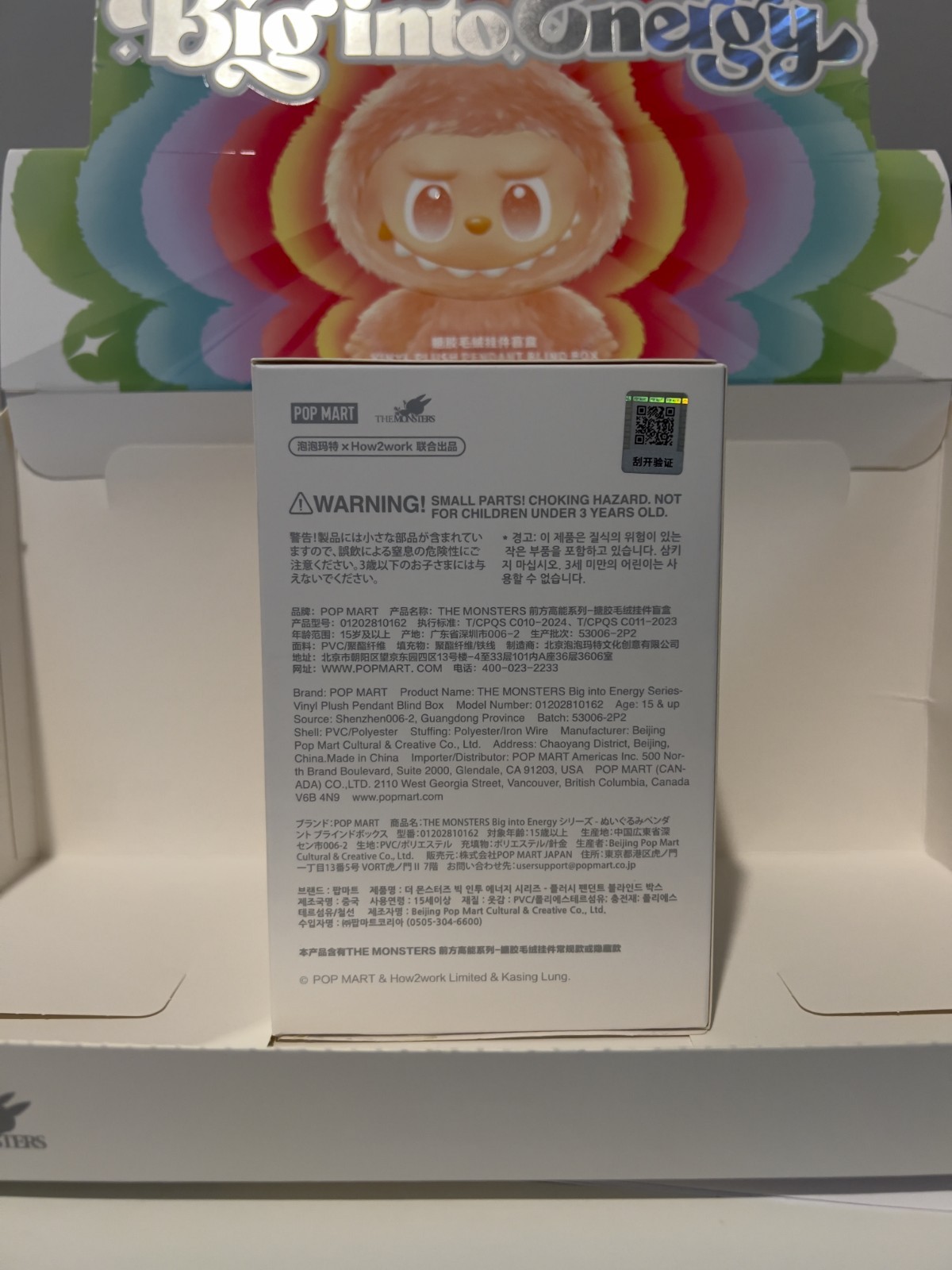 Authentic – Labubu Monsters Big Into Energy Plush – HAPPINESS (SEALED)