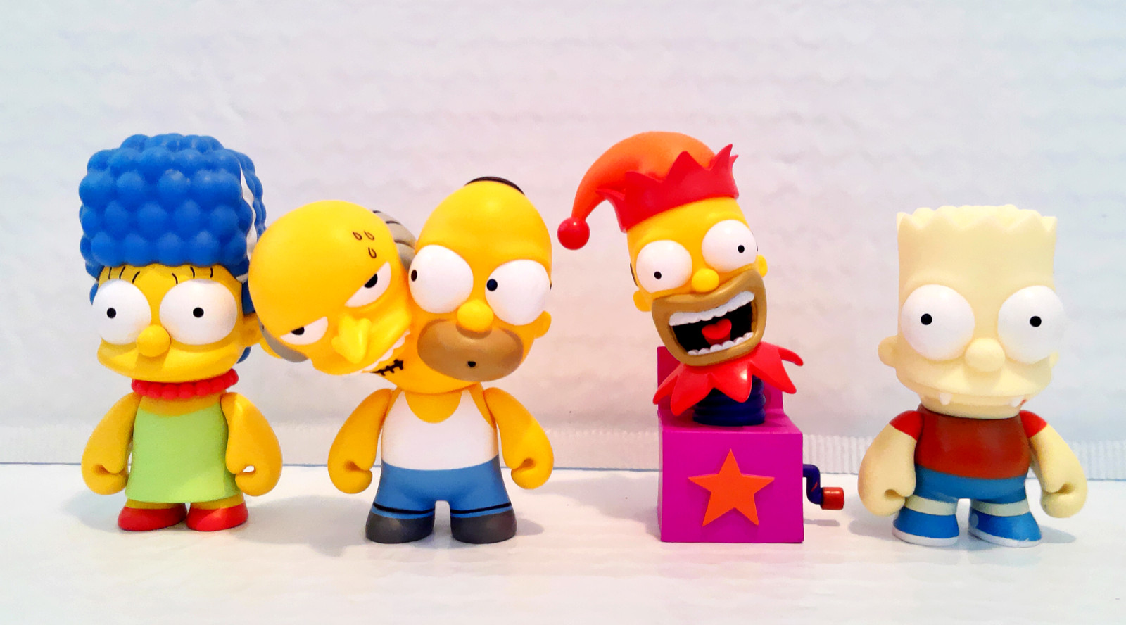 4 Simpsons Treehouse Of Horror Figures Jack In Box Homer Vampire Bart –READ–