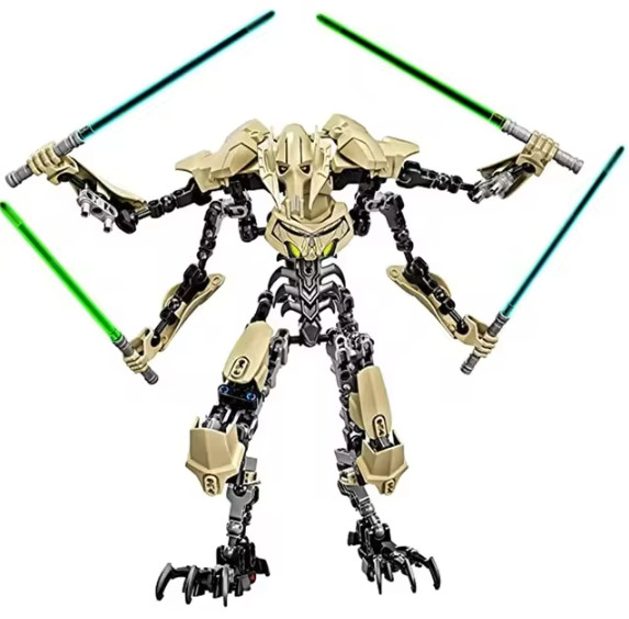 32 cm General Grievous Action Figure with Lightsaber – Buildable Block Toy Gift