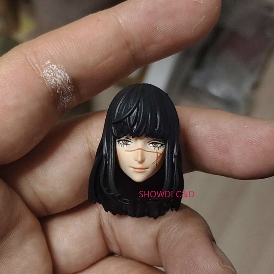 1/12 Custom Chainsaw Man Demon Yoru Head Carving For 6&Prime; Romankey&Other&rsquo;s Figure