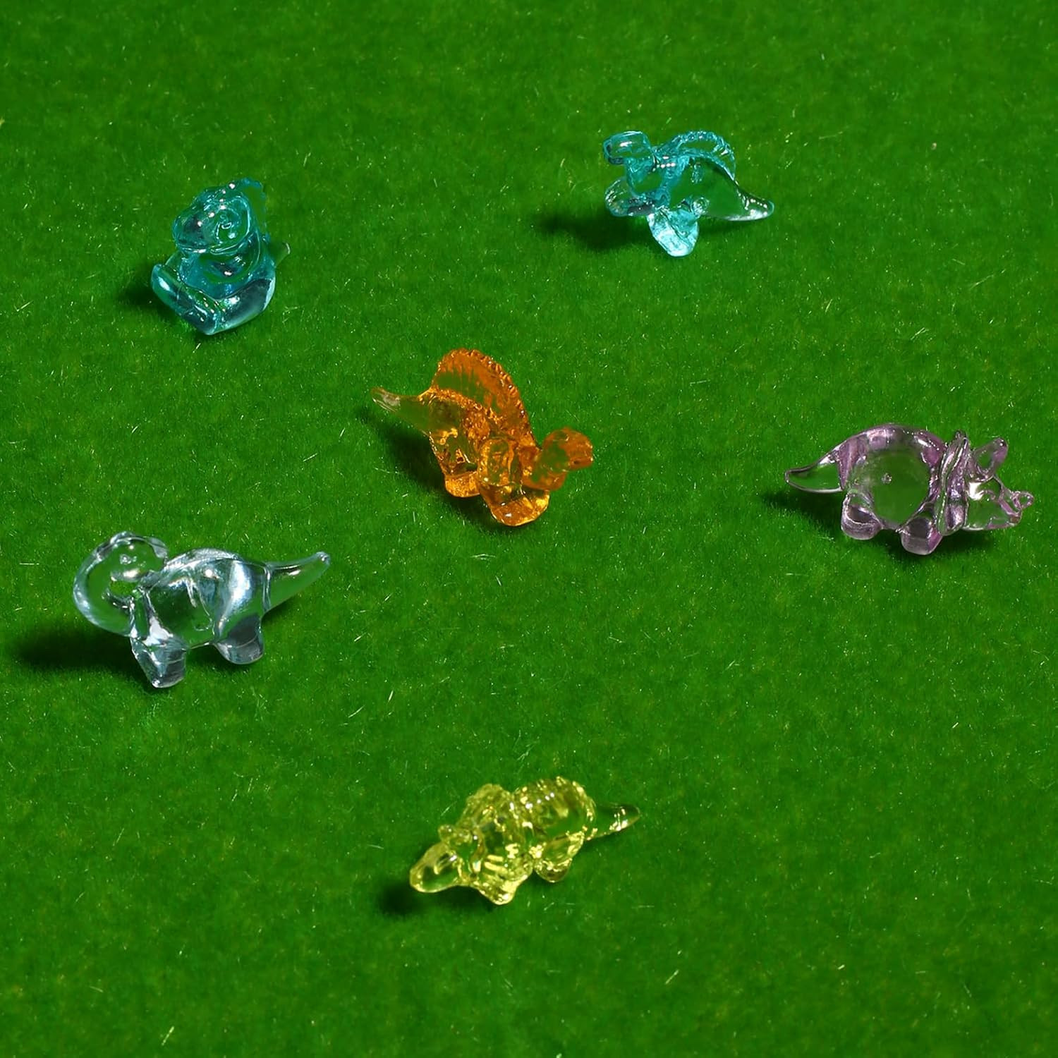 180 Pieces Mini Dinosaur Figures, Multi-Colored Small Acrylic Dinosaur Toys Vase