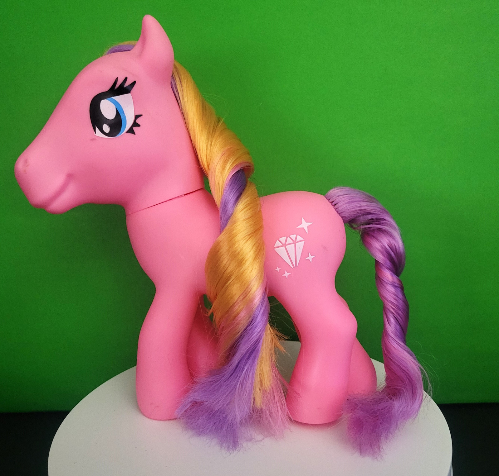 My Little Pony Pink Diamond Sparkle Braid Dolgen Pink Purple Yellow Hair 8&Prime; MLP