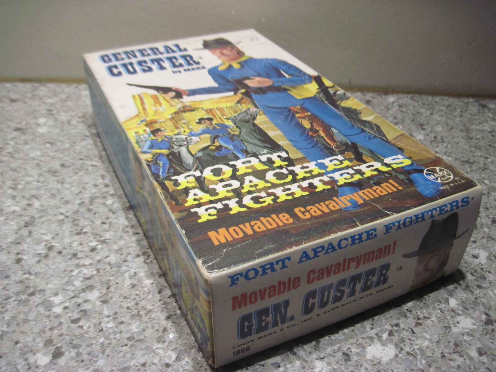 Marx General Custer Calvaryman Action Figure, Box & Most Accessories 1st Edition