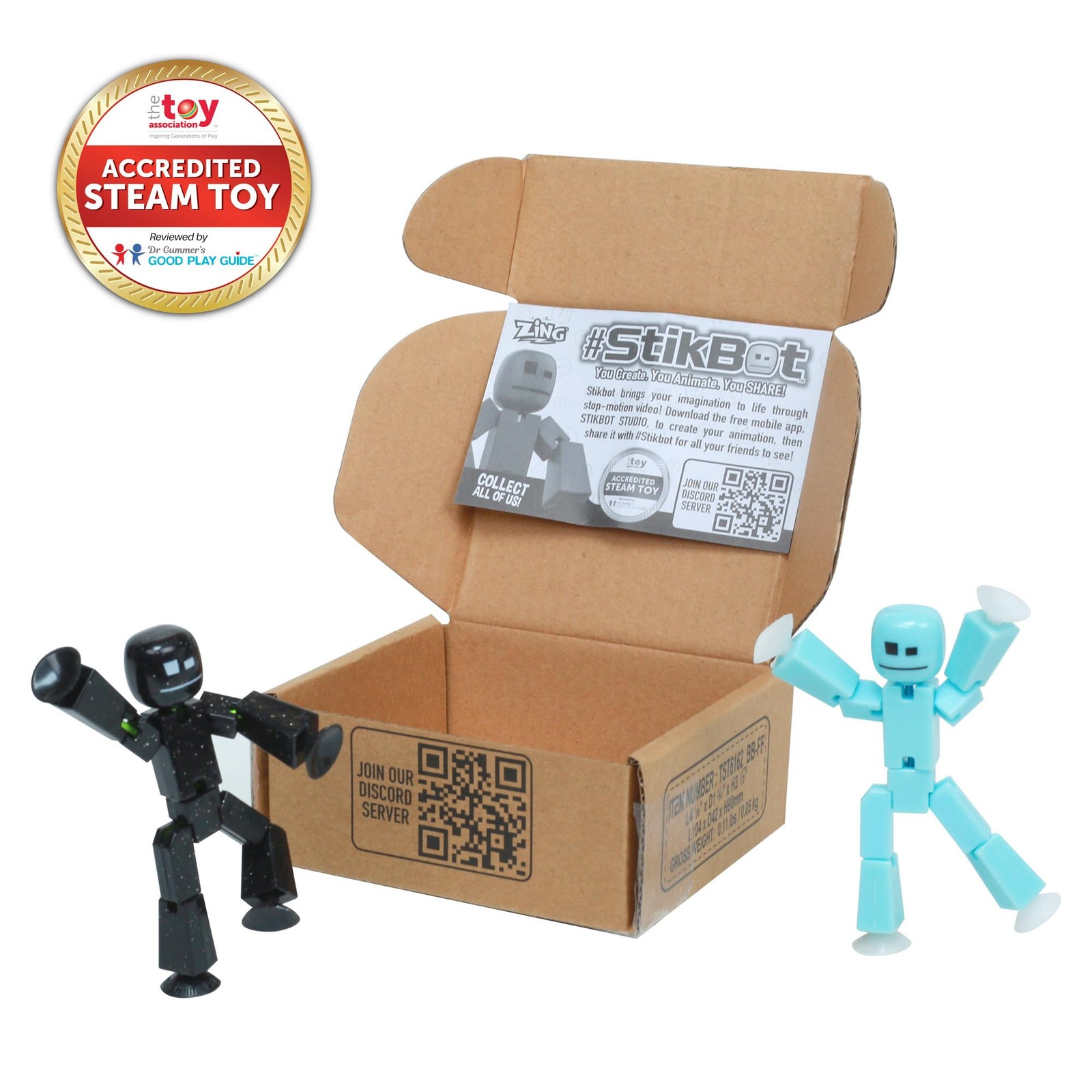 Zing StikBot Dual Pack – Includes 2 StikBots – Collectible Action Figures and…