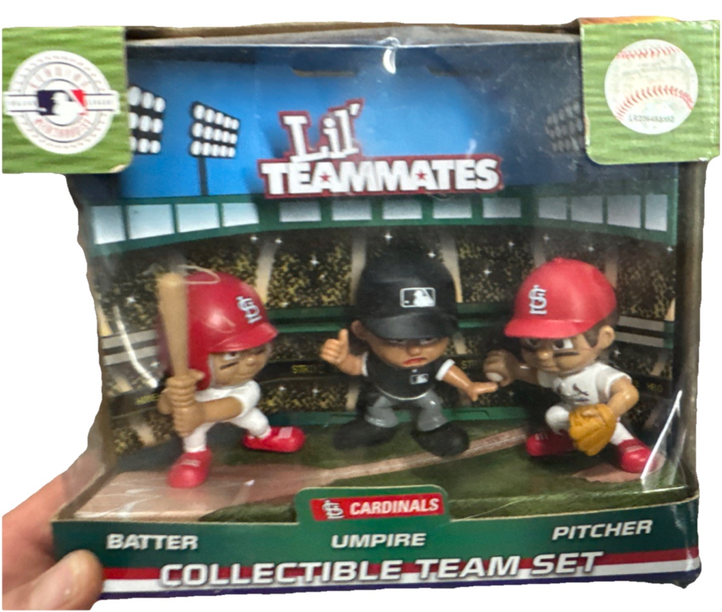 Lil&rsquo; Teammates Cardinals Batter Umpire Pitcher MLB Collectible Action Figures