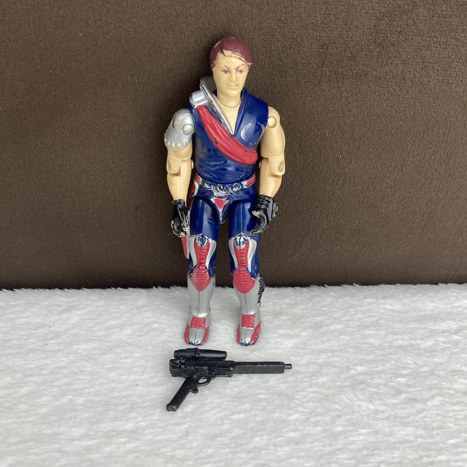 Vtg 1985 GI Joe ARAH Tomax Paoli Crimson Guard Commander v1 Action Figure & Gun!