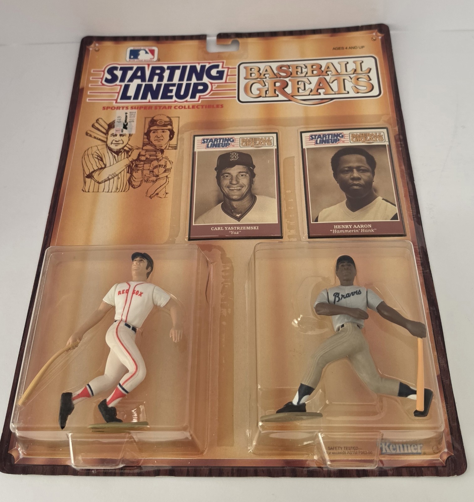 HENRY AARON/CARL YASTRZEMSKI Starting Lineup Baseball Greats 1989 Sealed