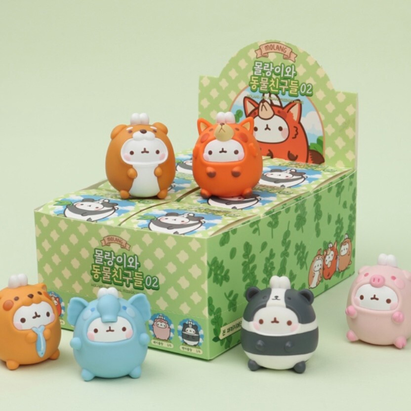 2&Prime; Full Set Molang Figure Animal Friends 6pcs Official Genuine Kawaii Present